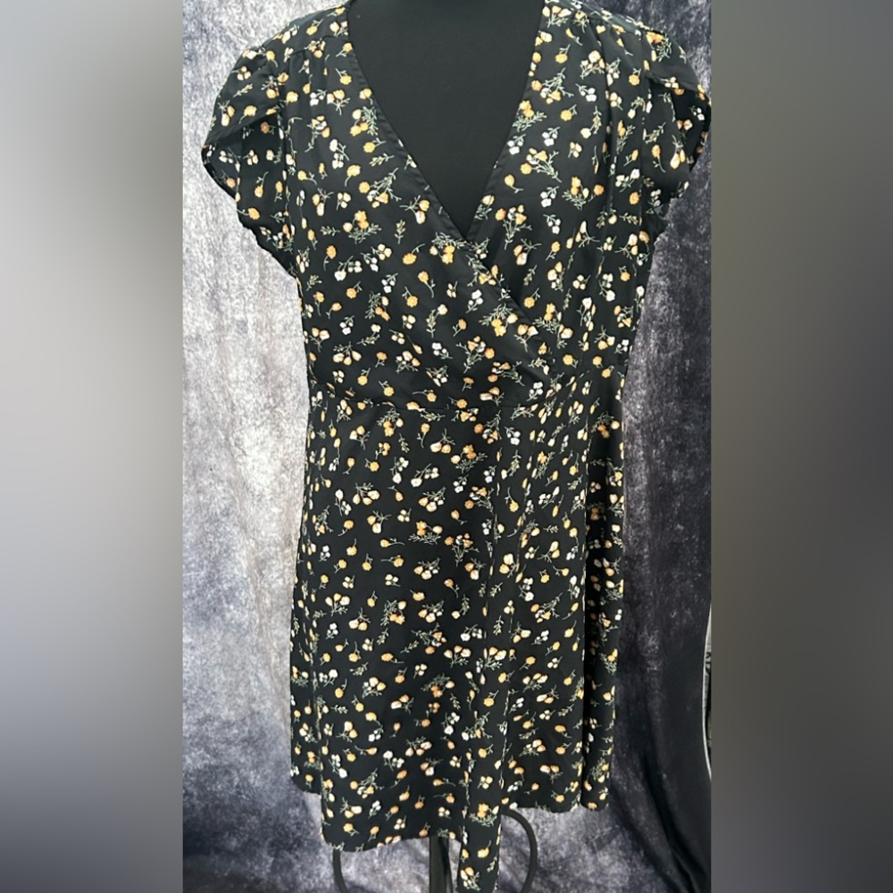 🍭Floral Black Party Dress Allegra K